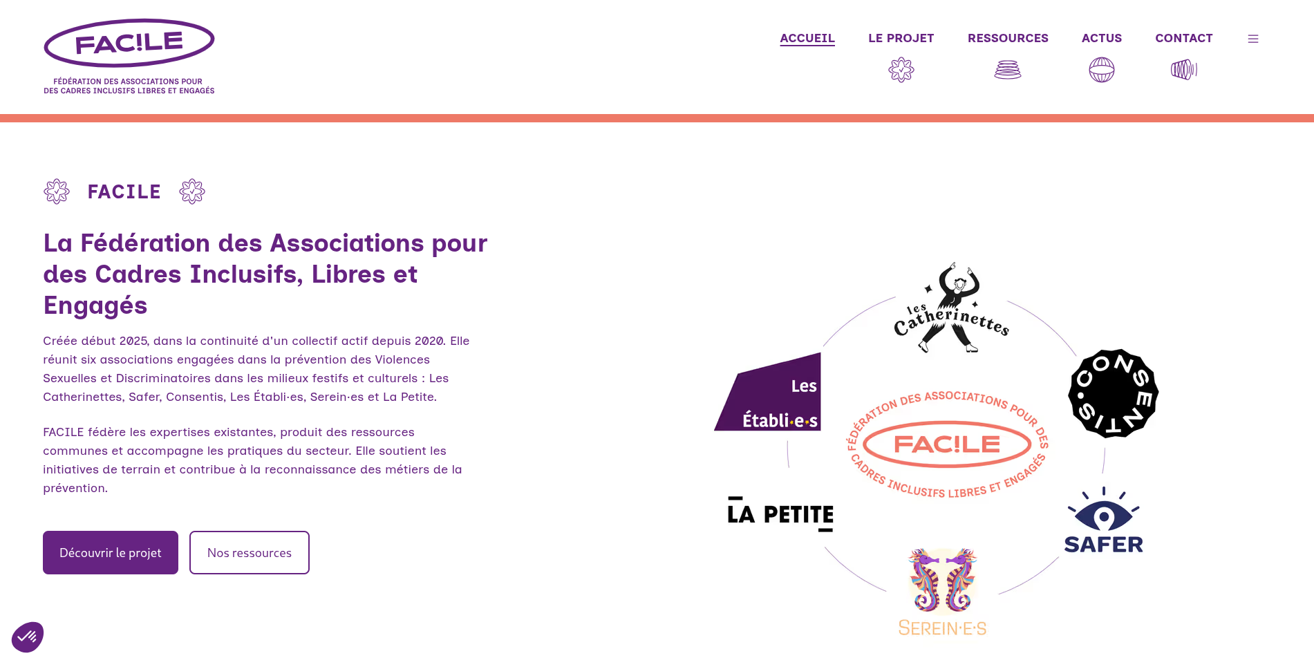 Capture d'écran du projet web fédération facile développé avec Eleventy et Decap CMS